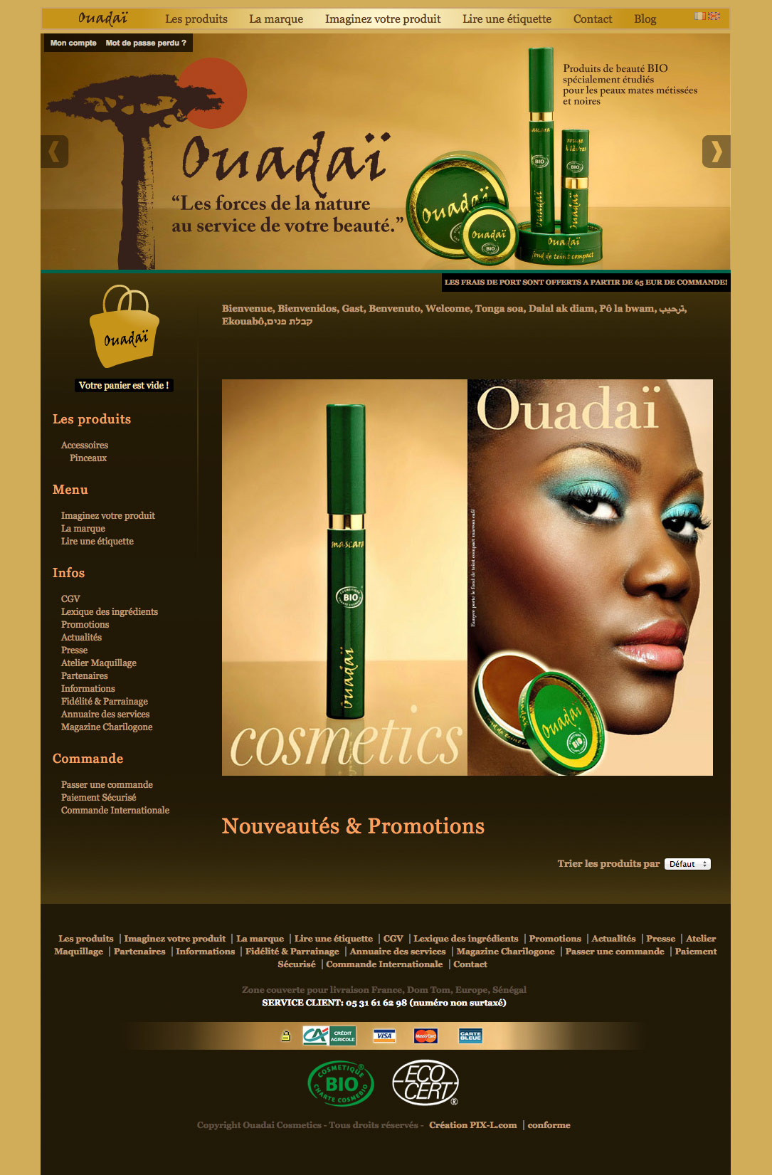 création site internet boutique en ligne maquillage bio