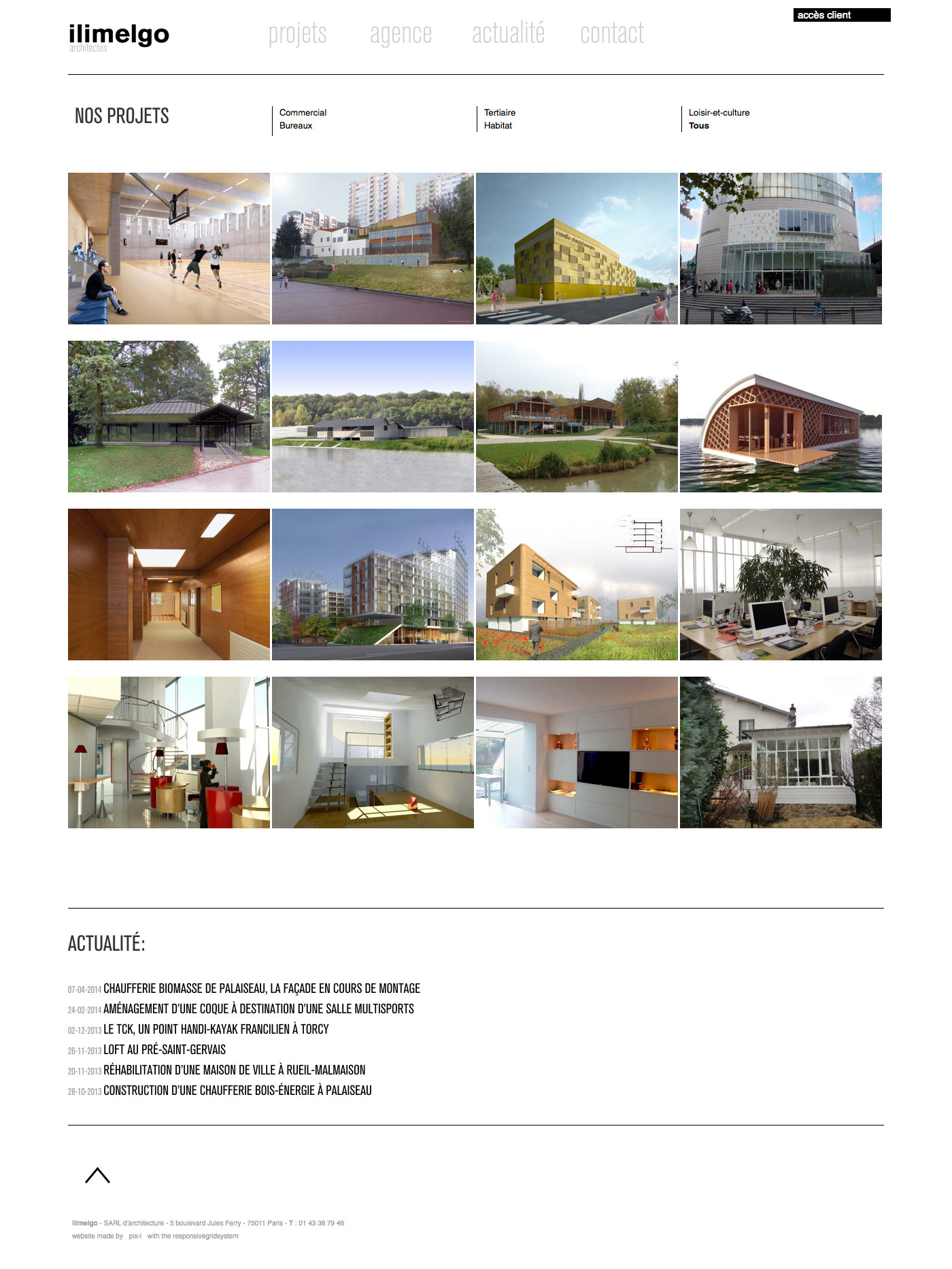 création site internet responsive fluide architectes paris